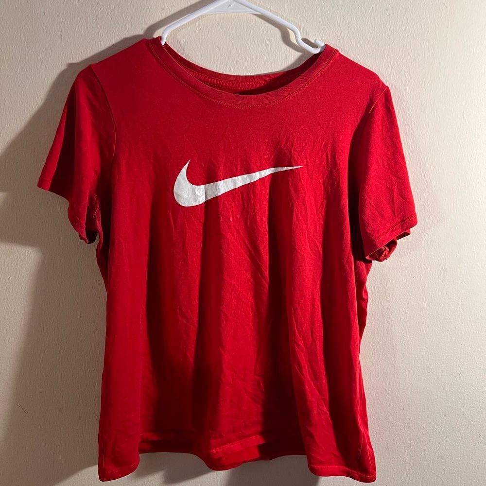 Red Nike shirt